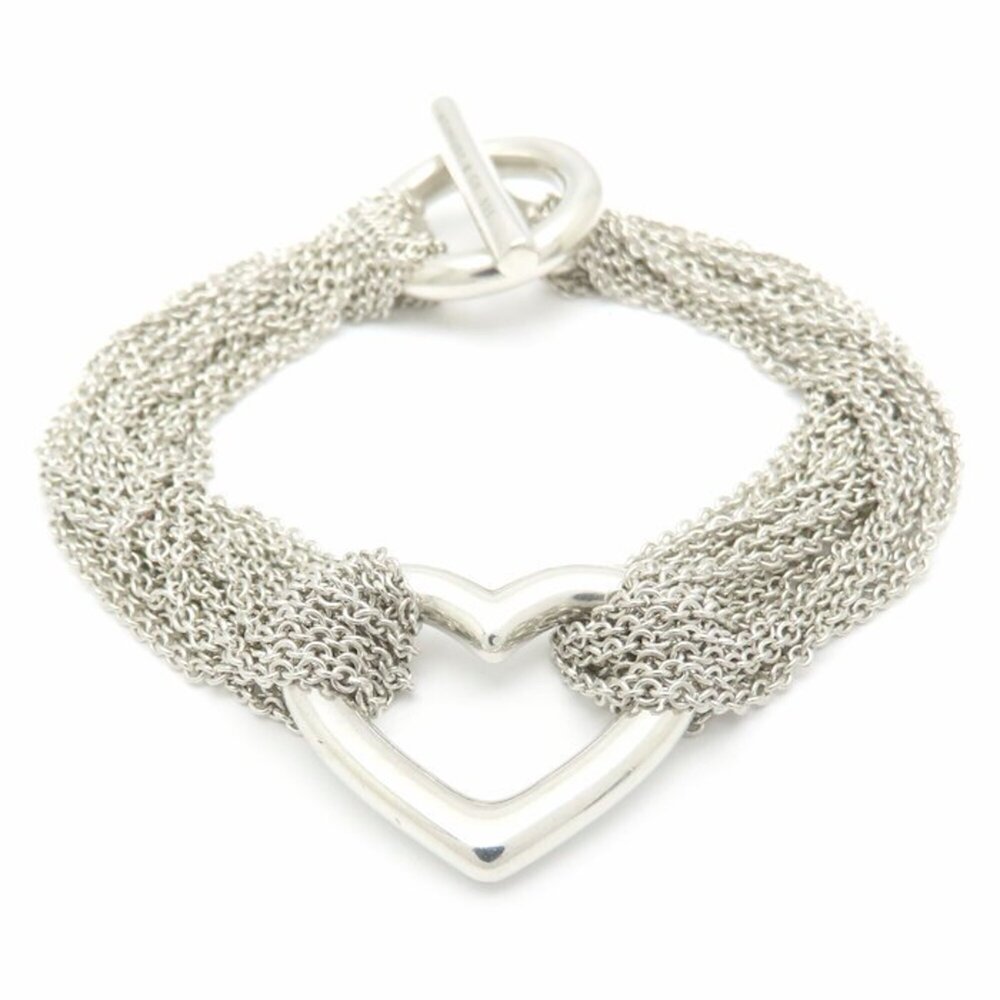 TIFFANY&Co. Tiffany Open Heart Toggle Chain Bracelet SV925 Women's 295876
